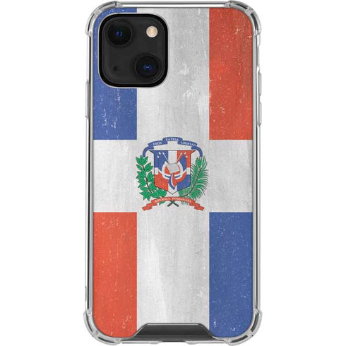 Dominican Republic Flag Faded iPhone 14 Plus Clear Case